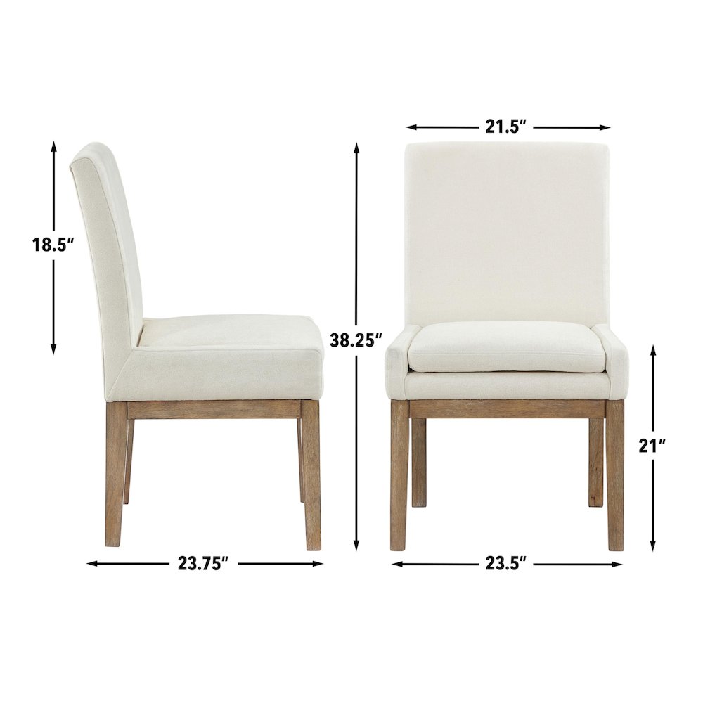 Aubrey Brown Upholstered Side Chair. Picture 6