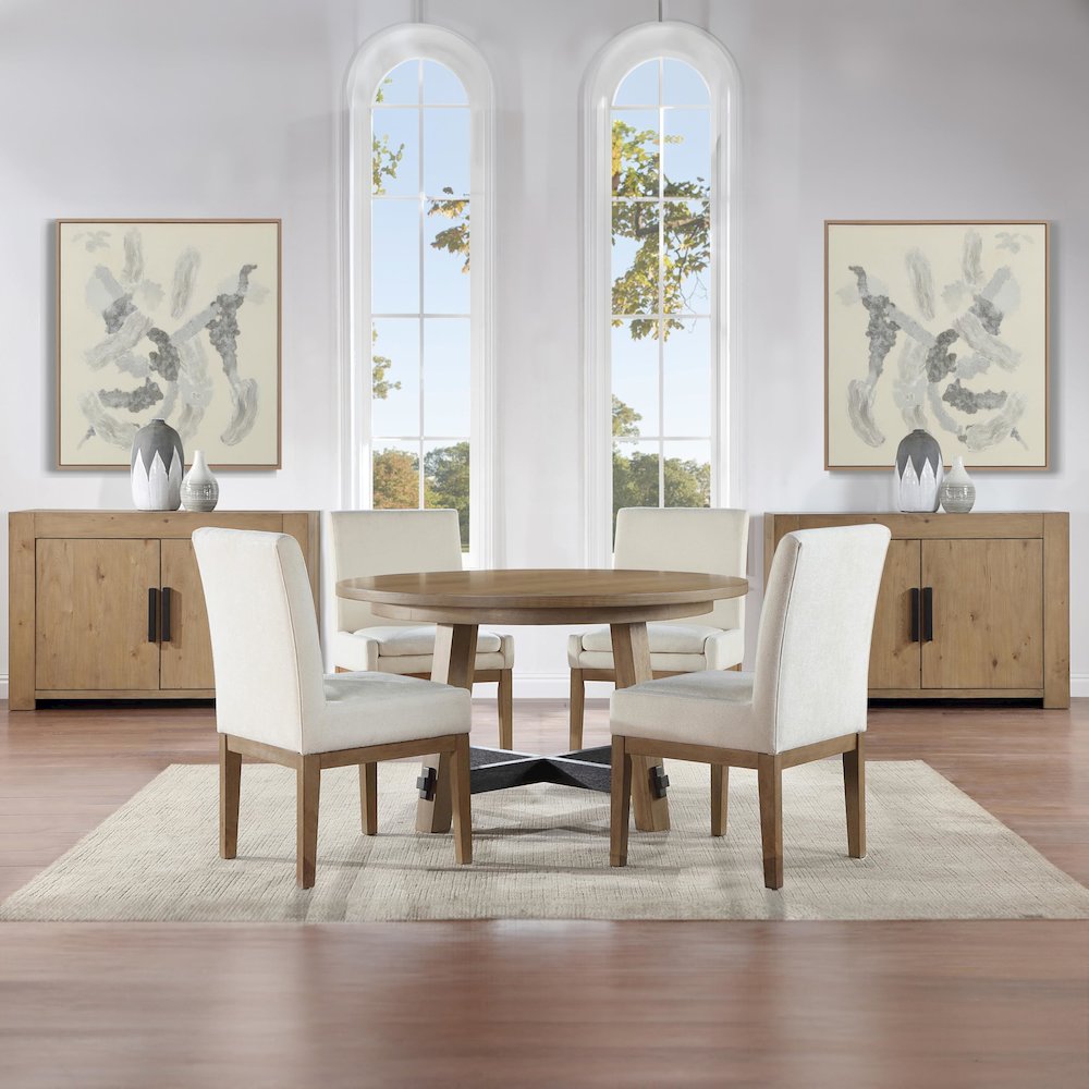 Aubrey Brown Upholstered Side Chair. Picture 5