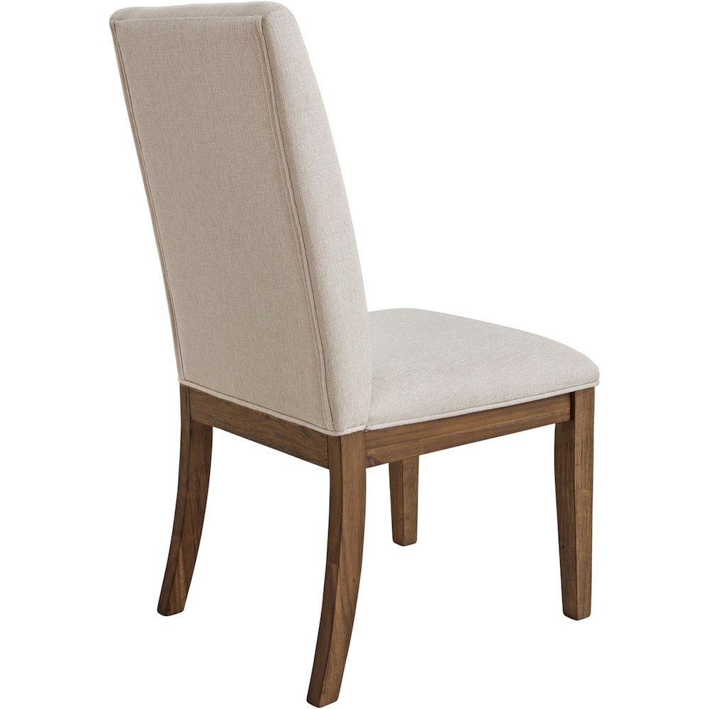 Caramel Upholstered Dining Chairs – Set of 2 Comfy Cushioned Wood Frame. Picture 5