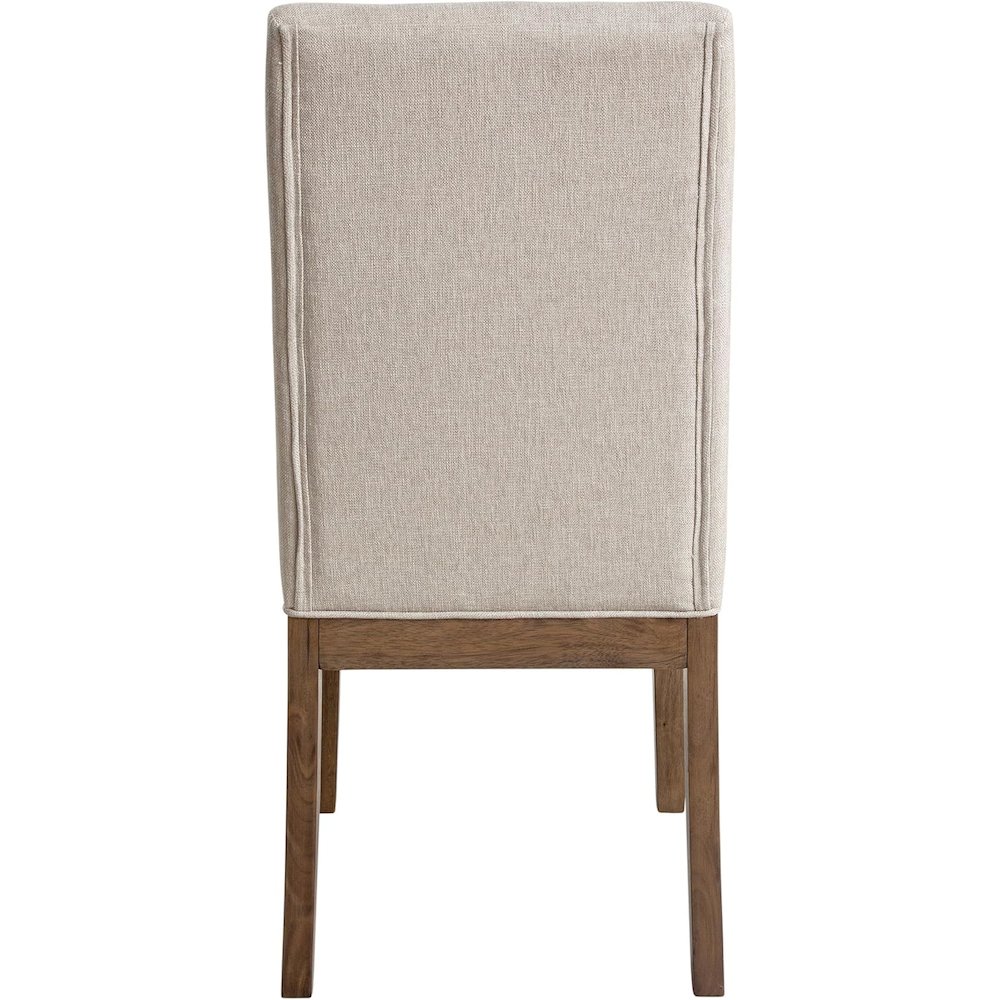 Caramel Upholstered Dining Chairs – Set of 2 Comfy Cushioned Wood Frame. Picture 7