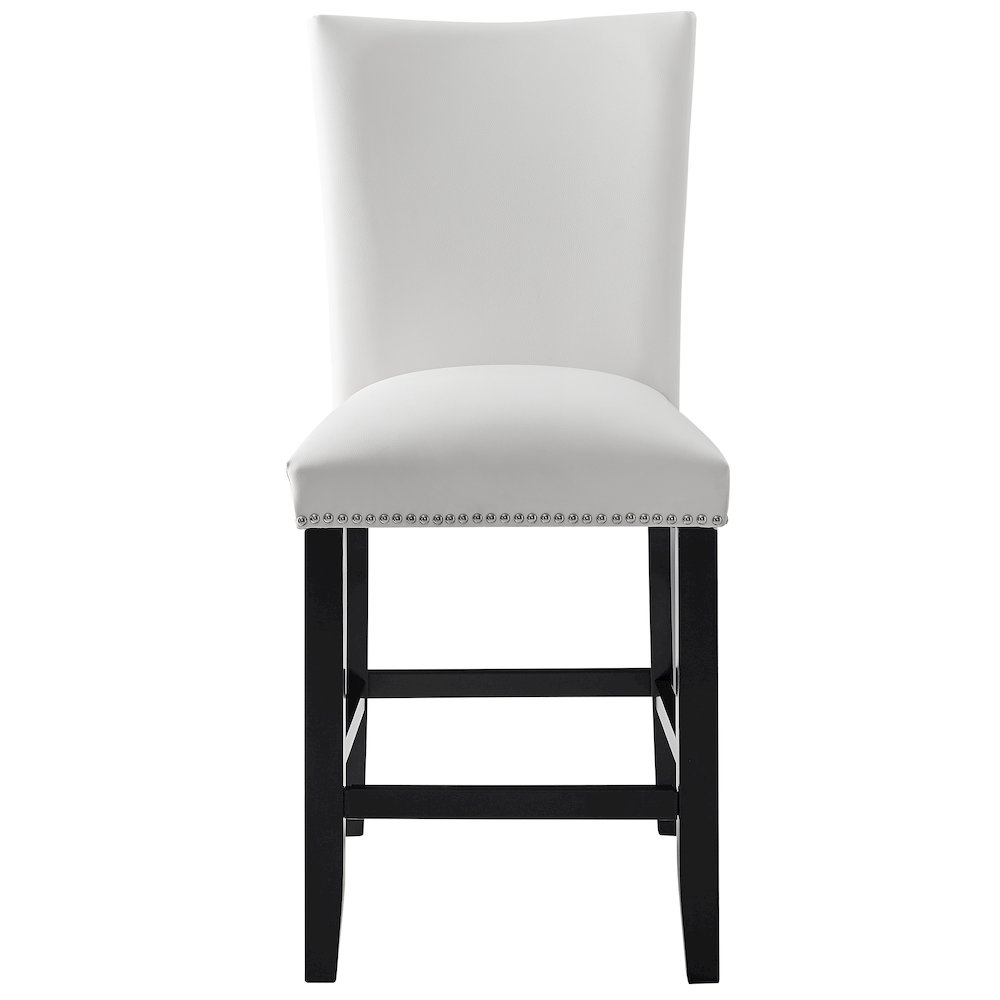 Camila White PU Counter Chair. Picture 1