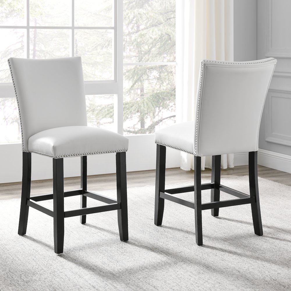Camila White PU Counter Chair. Picture 2