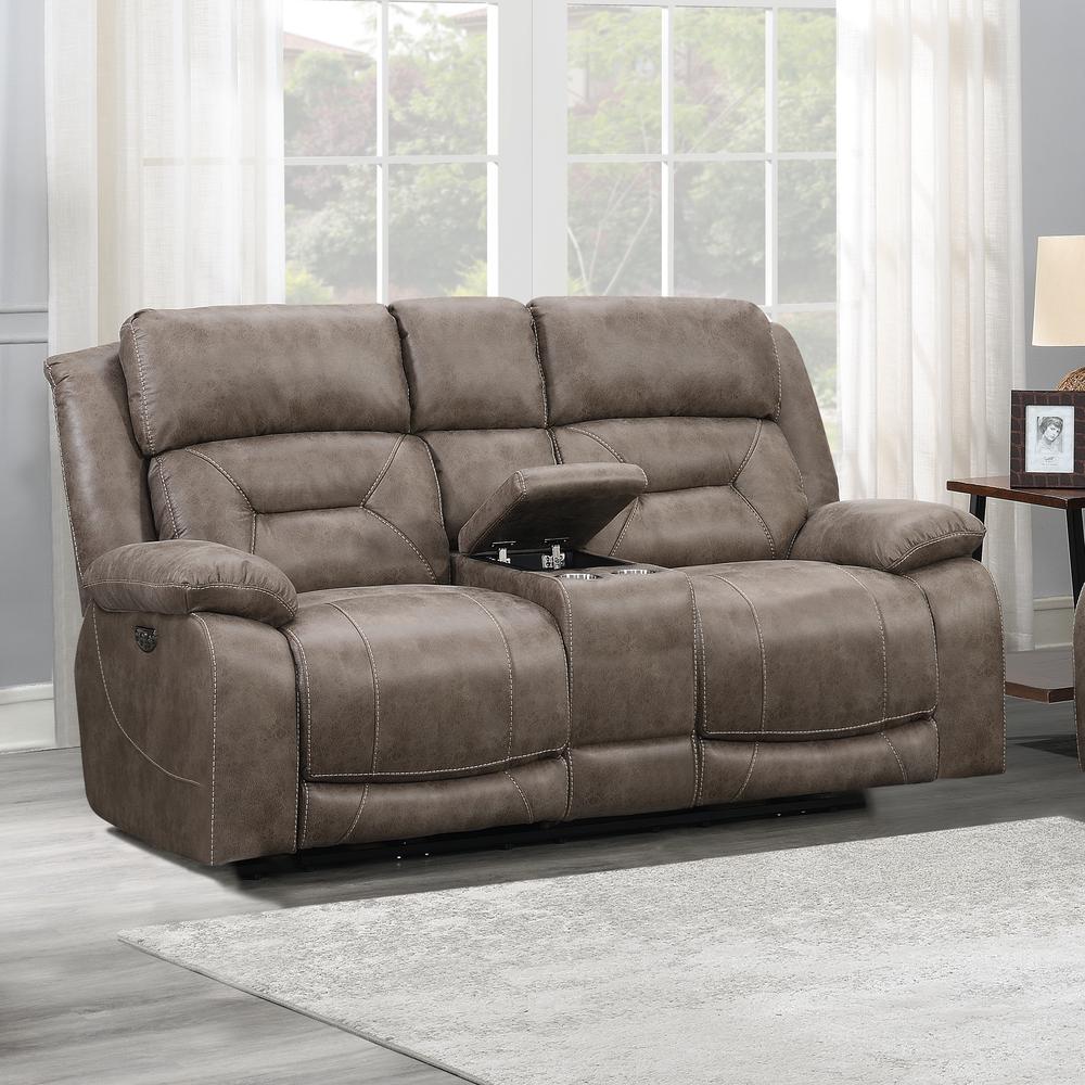 Aria Power Recliner Console - Desert Sand. Picture 1