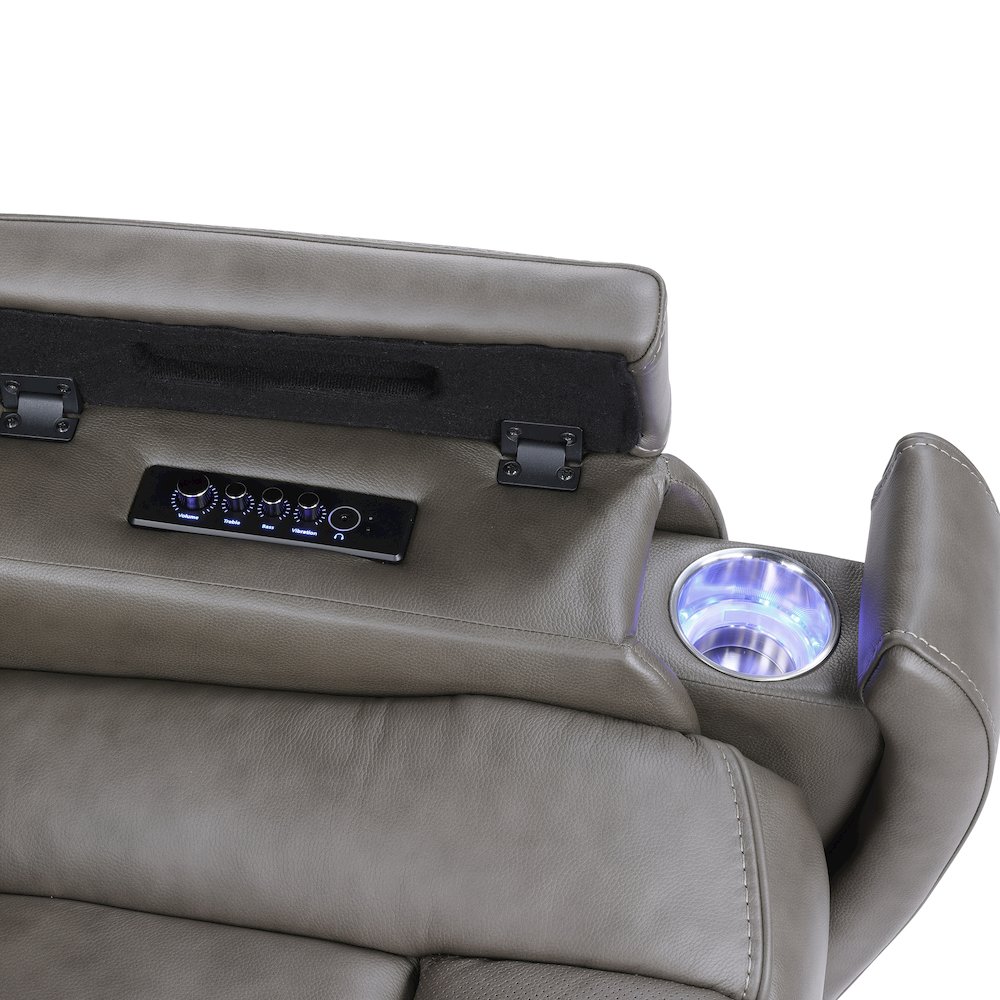 Daniel Triple Pwr Leather Theat Recliner. Picture 8