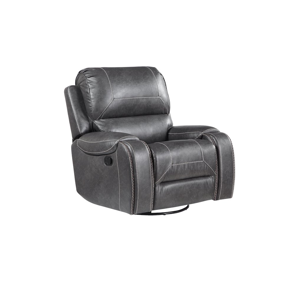 Keily Gray Manual Recliner. Picture 1