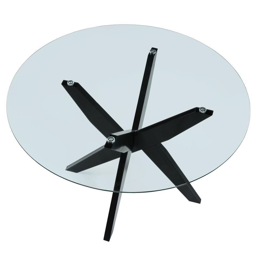 Amalie Round Dining Table - Black. Picture 4