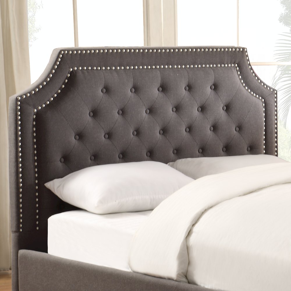 Wilshire Queen Bed Gray. Picture 6