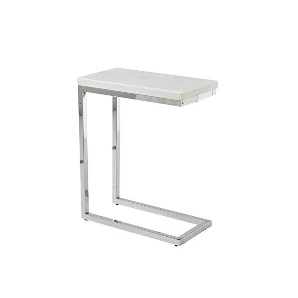 Echo White Marble Top Chairside Table. Picture 1