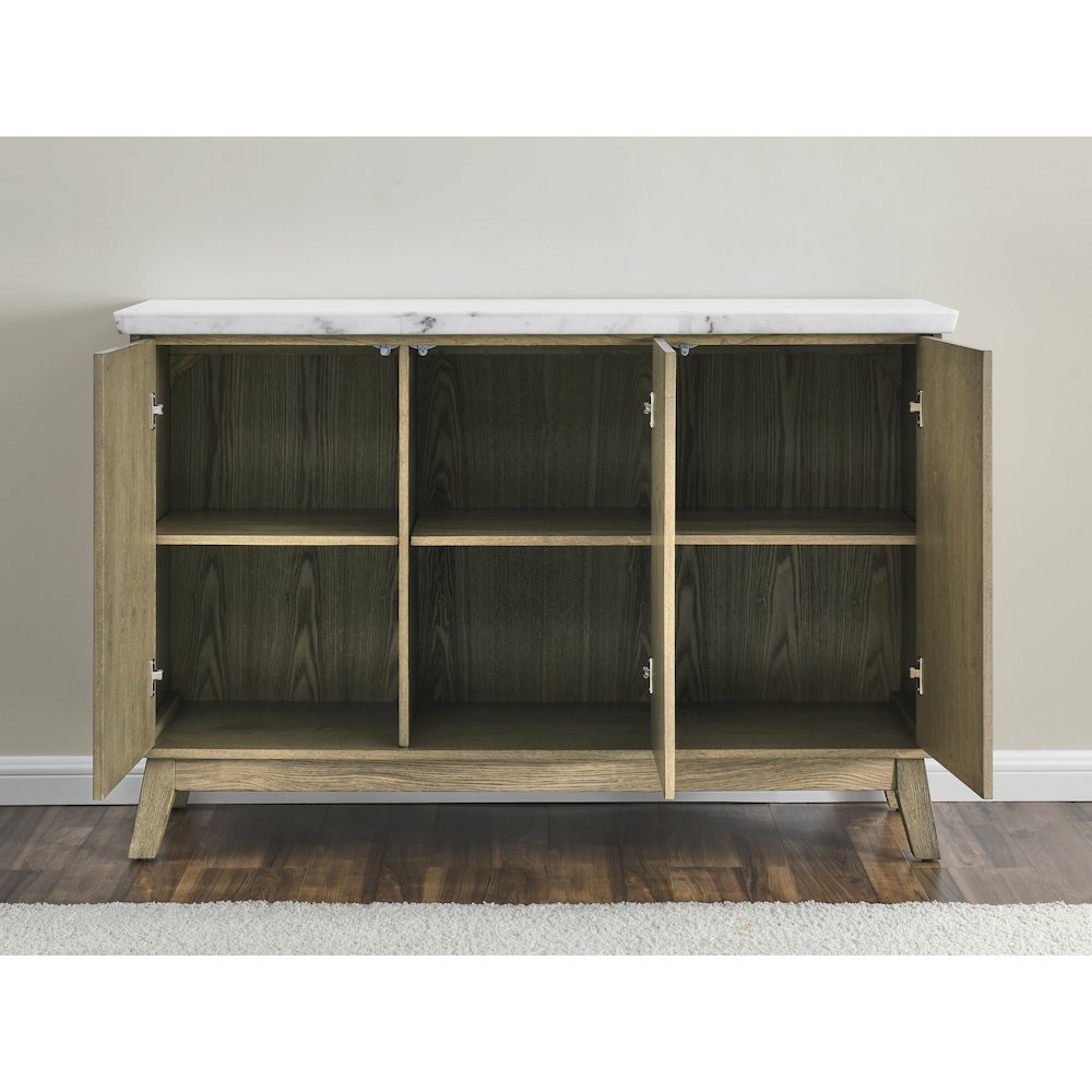 Vida White Marble Top Server. Picture 5