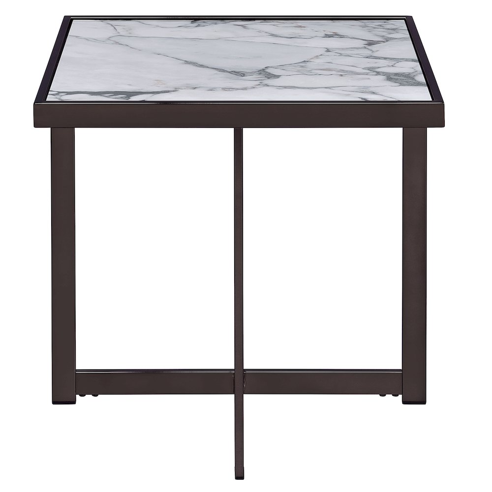 Kayley Sintered Stone Square End Table. Picture 1