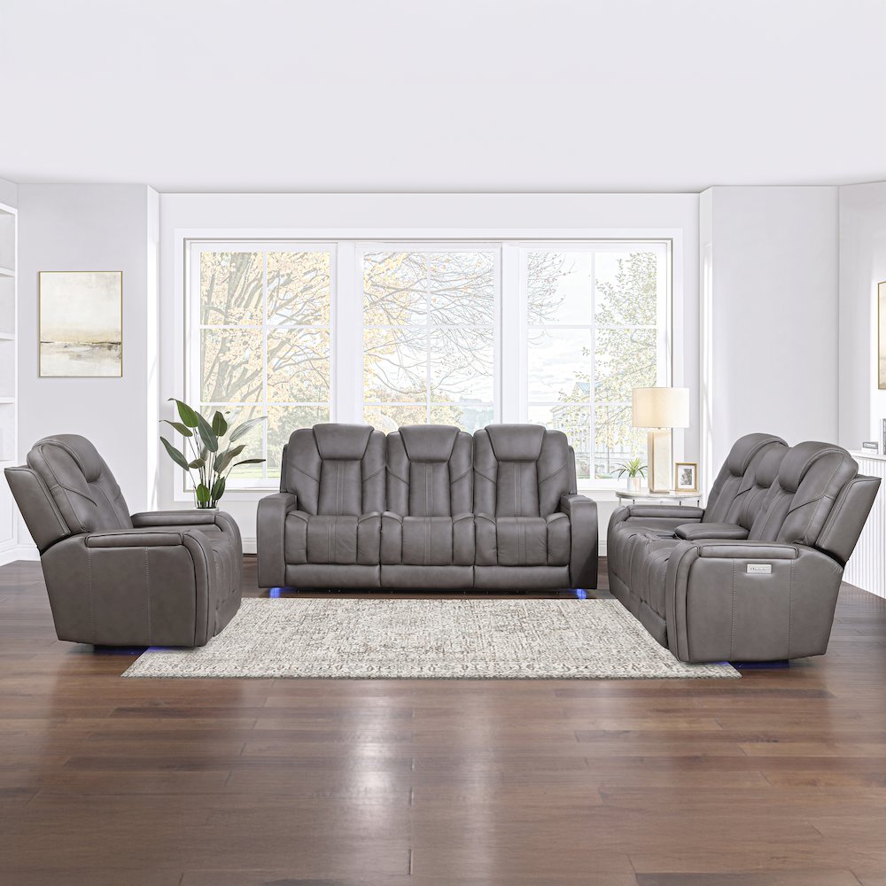 Daniel 3-Piece Triple-Power Leather Recl. Picture 7