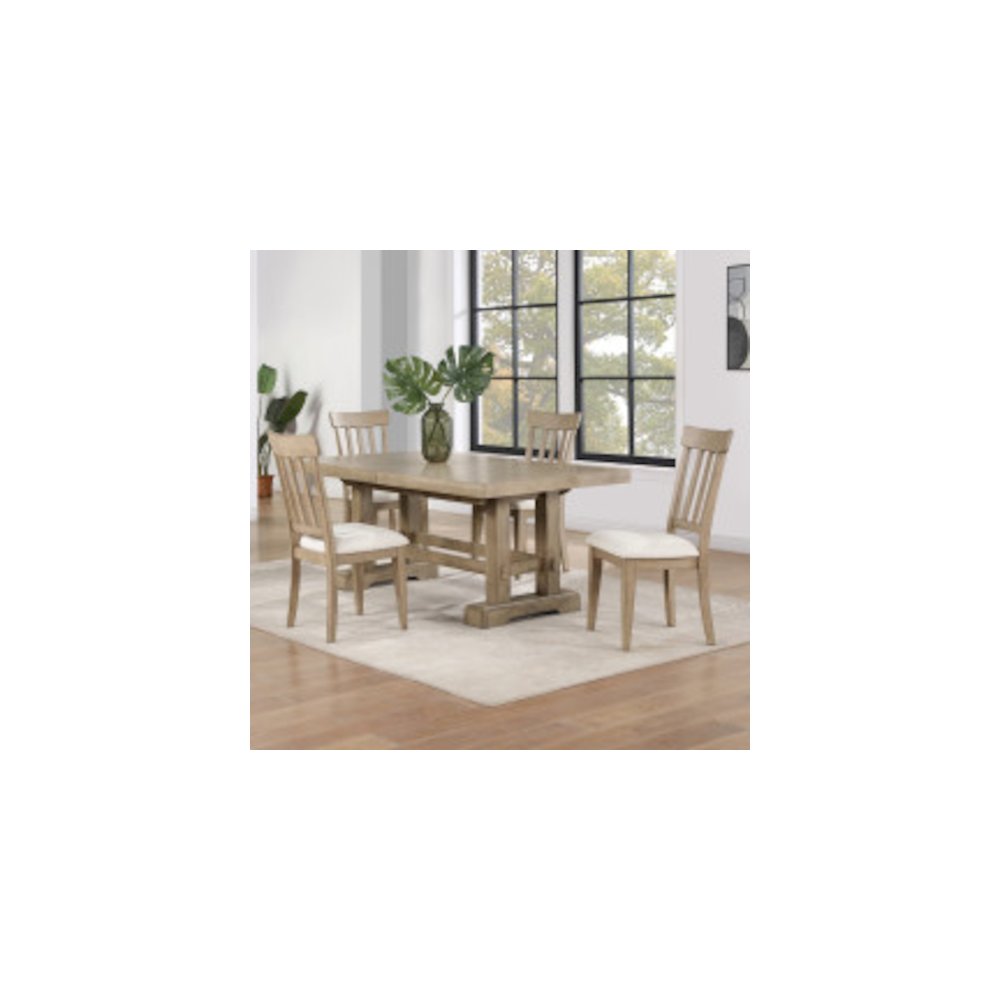Napa 5-Piece 72-108-inch Dining Set, Sand. Picture 4