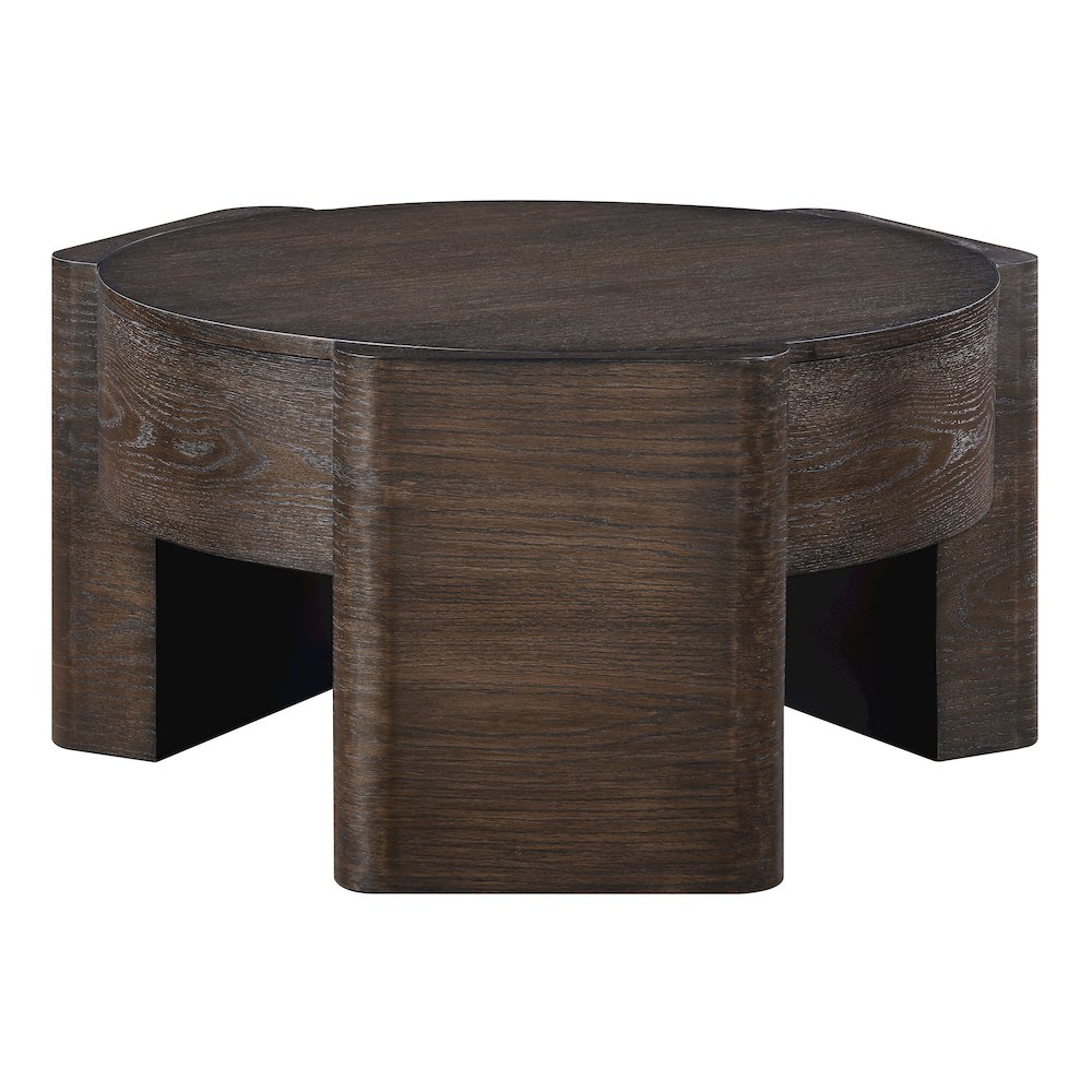 Salina Espresso Round Occasional Set wit. Picture 3