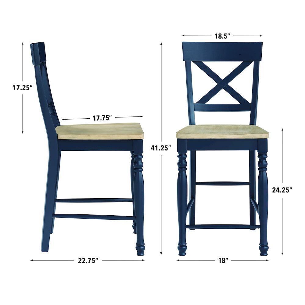 Darcy Blue Counter Chair. Picture 7