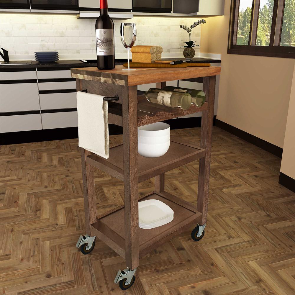 Belden Kitchen Cart - Grey. Picture 2