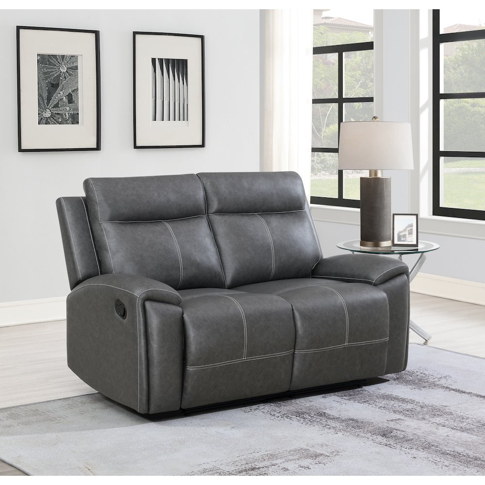 Gaston Manual Reclining Loveseat. Picture 5