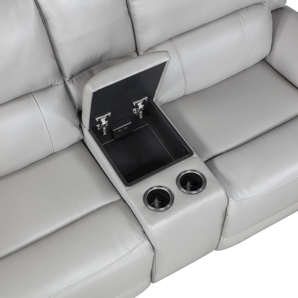 Alexandria Leather Power Reclining Conso. Picture 9