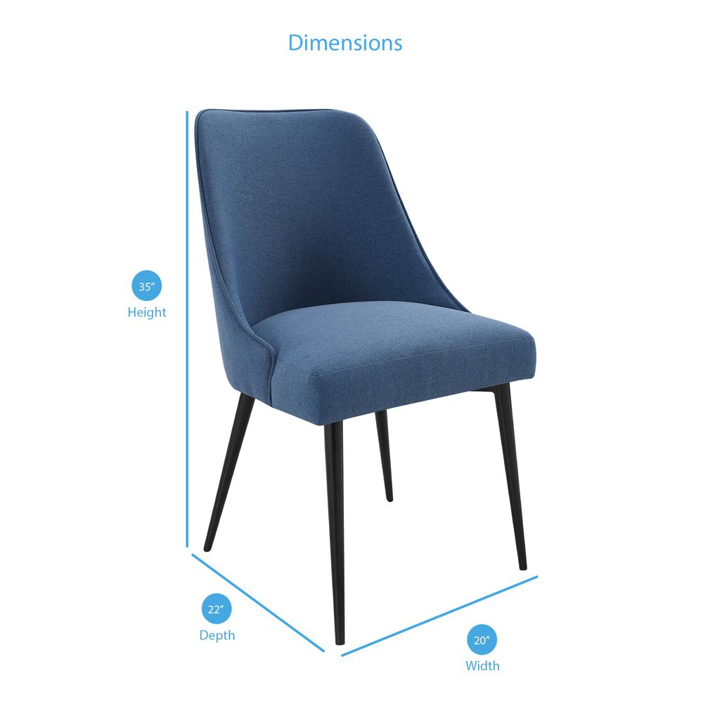 Colfax Side Chair Blue - set of 2. Picture 2