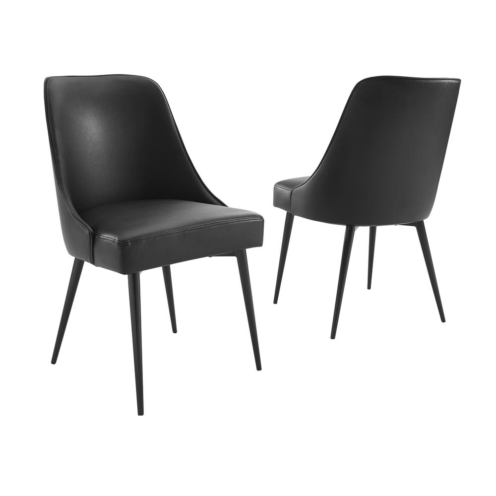 Colfax Side Chair Black Vinyl - set of 2. Picture 1