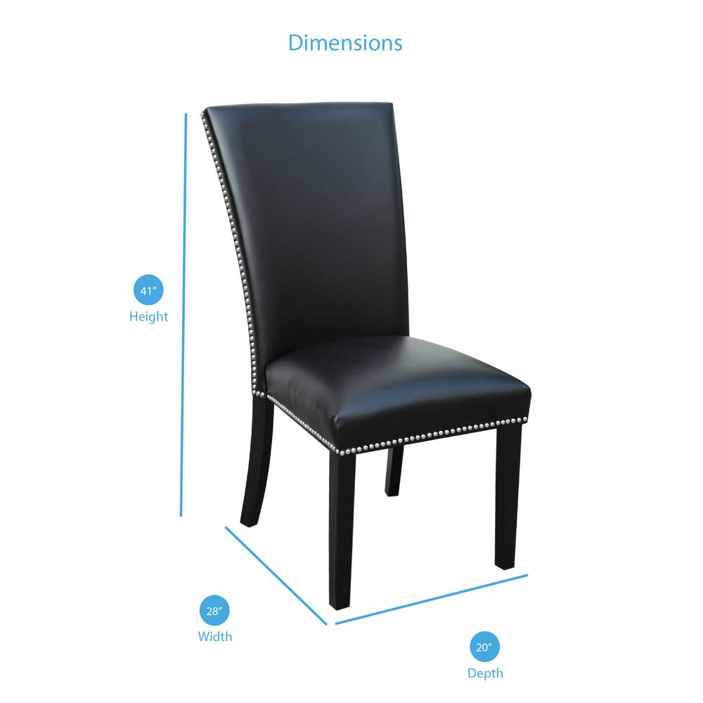 Camila Black Dining Chair - set of 2. Picture 2