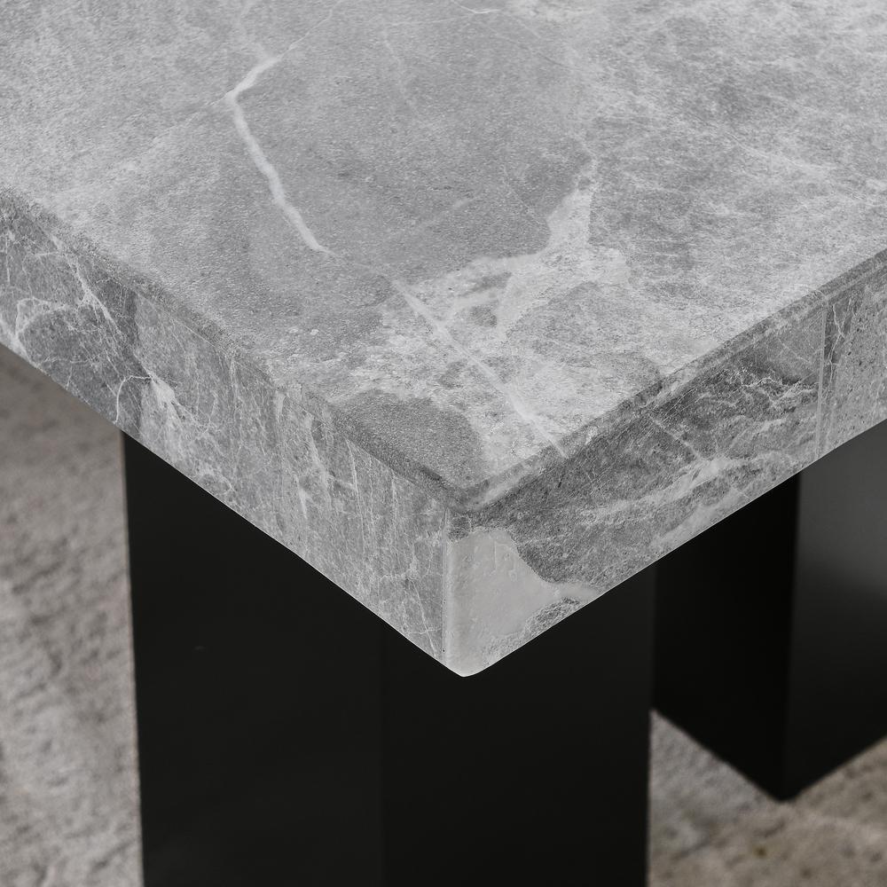 Camila Rectangle Gray Dining Table. Picture 5