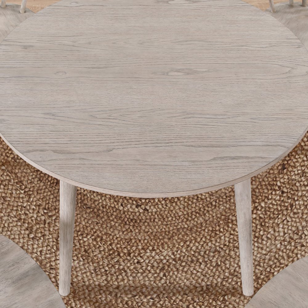 Willow 42" Round Dining Table, Tan. Picture 8