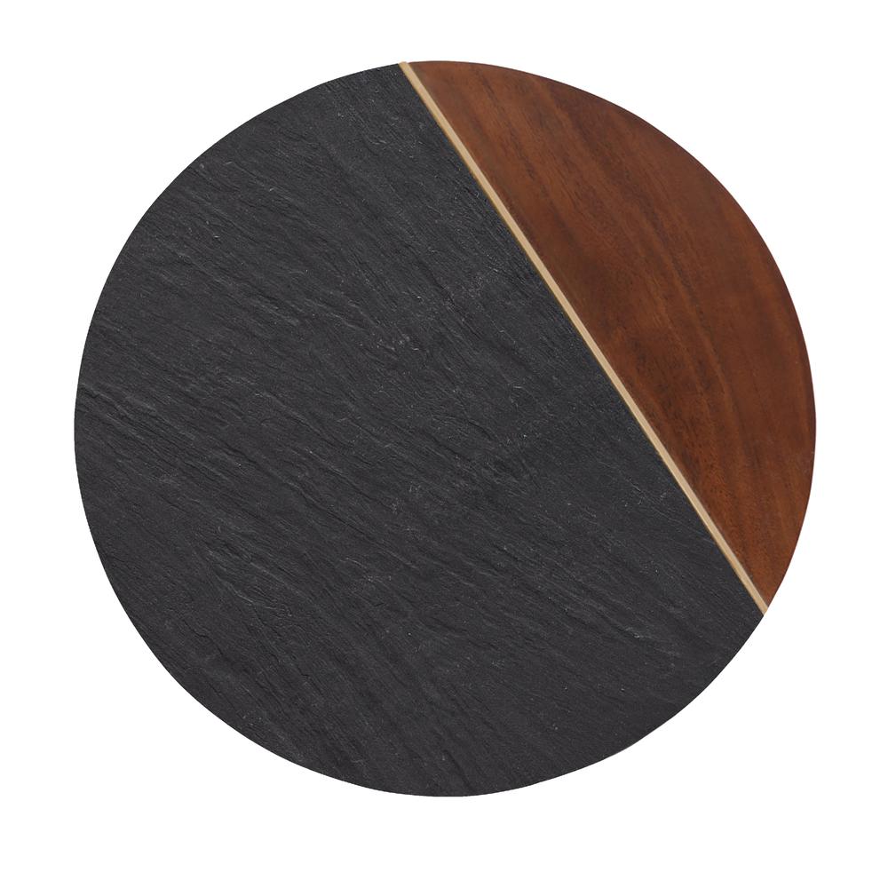 Caspian Round Accent End Table. Picture 3