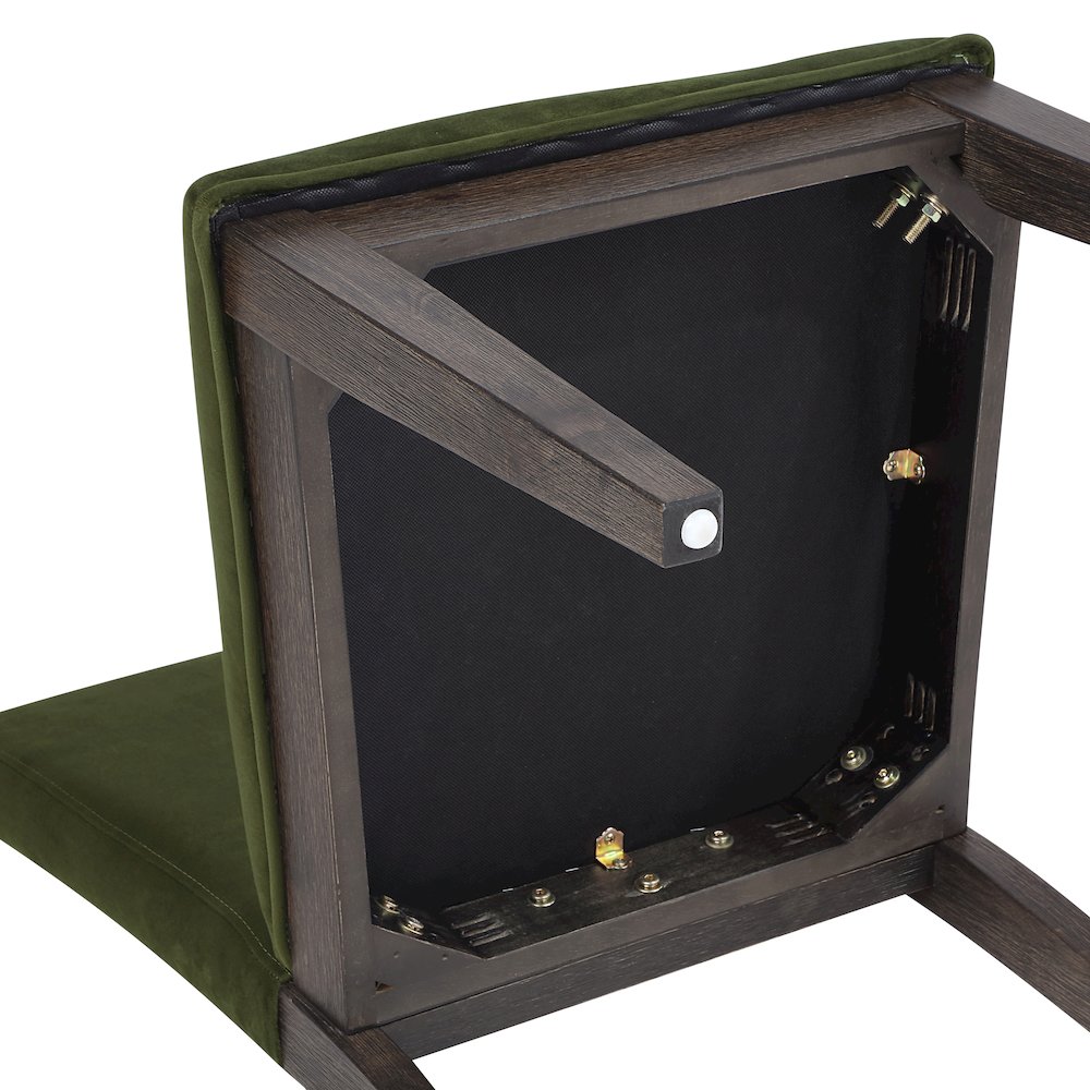 Evan Green Velvet Side Chair. Picture 4