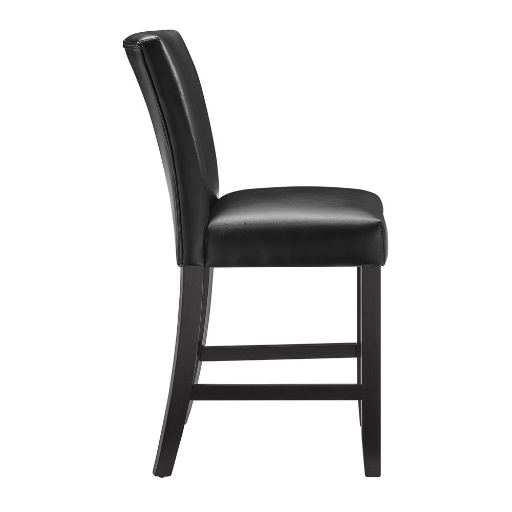 Counter Chair - set of 2, Ebony finish/Black seat. Picture 3
