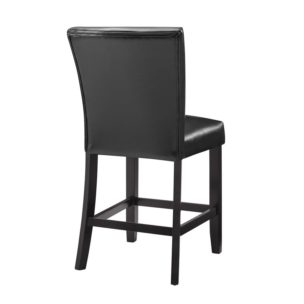 Counter Chair - set of 2, Ebony finish/Black seat. Picture 5