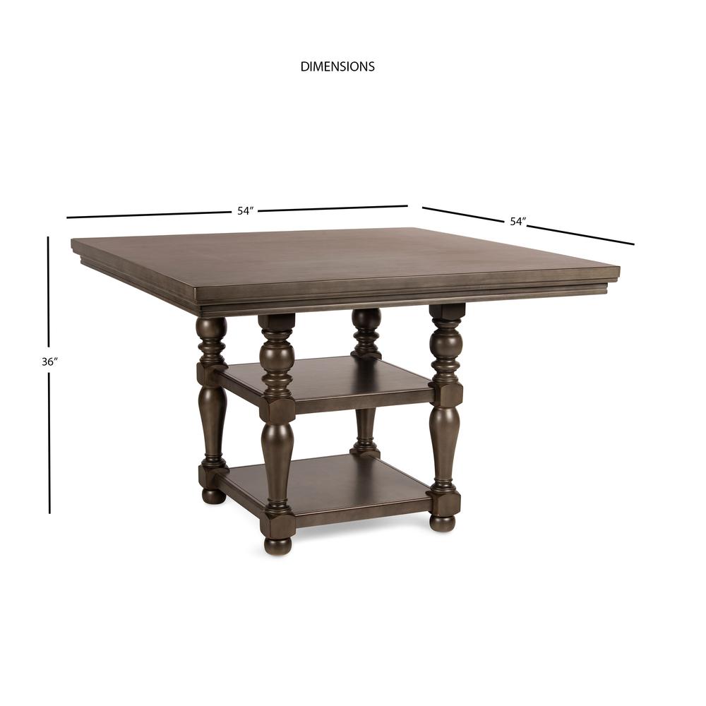 Counter Table, Harbor Grey with Light wormhole distressing. Picture 1