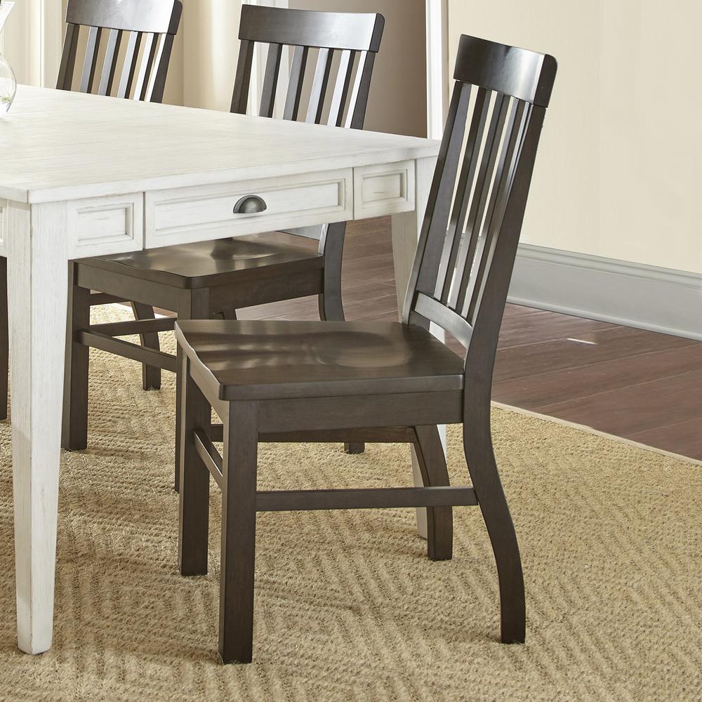 Cayla Dark Oak Side Chair - set of 2. Picture 2