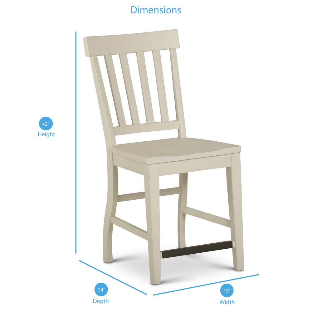 Cayla Counter Chair White. Picture 2