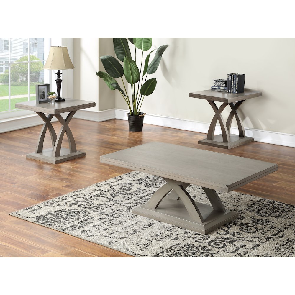 Jocelyn Grey Sofa End Coffee Table. Picture 4