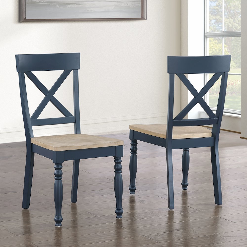 Darcy Blue Side Chair. Picture 4