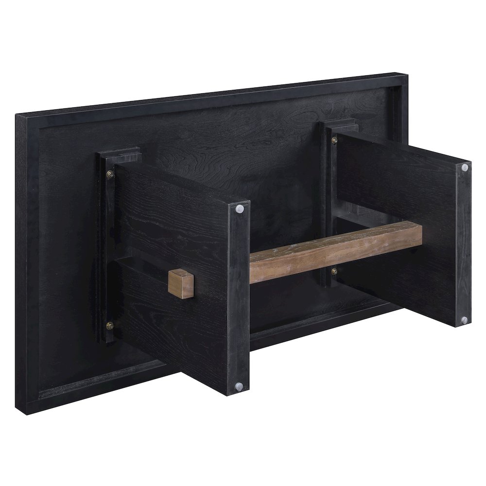 Aubrey 48" Coffee Table, Black Finish. Picture 6