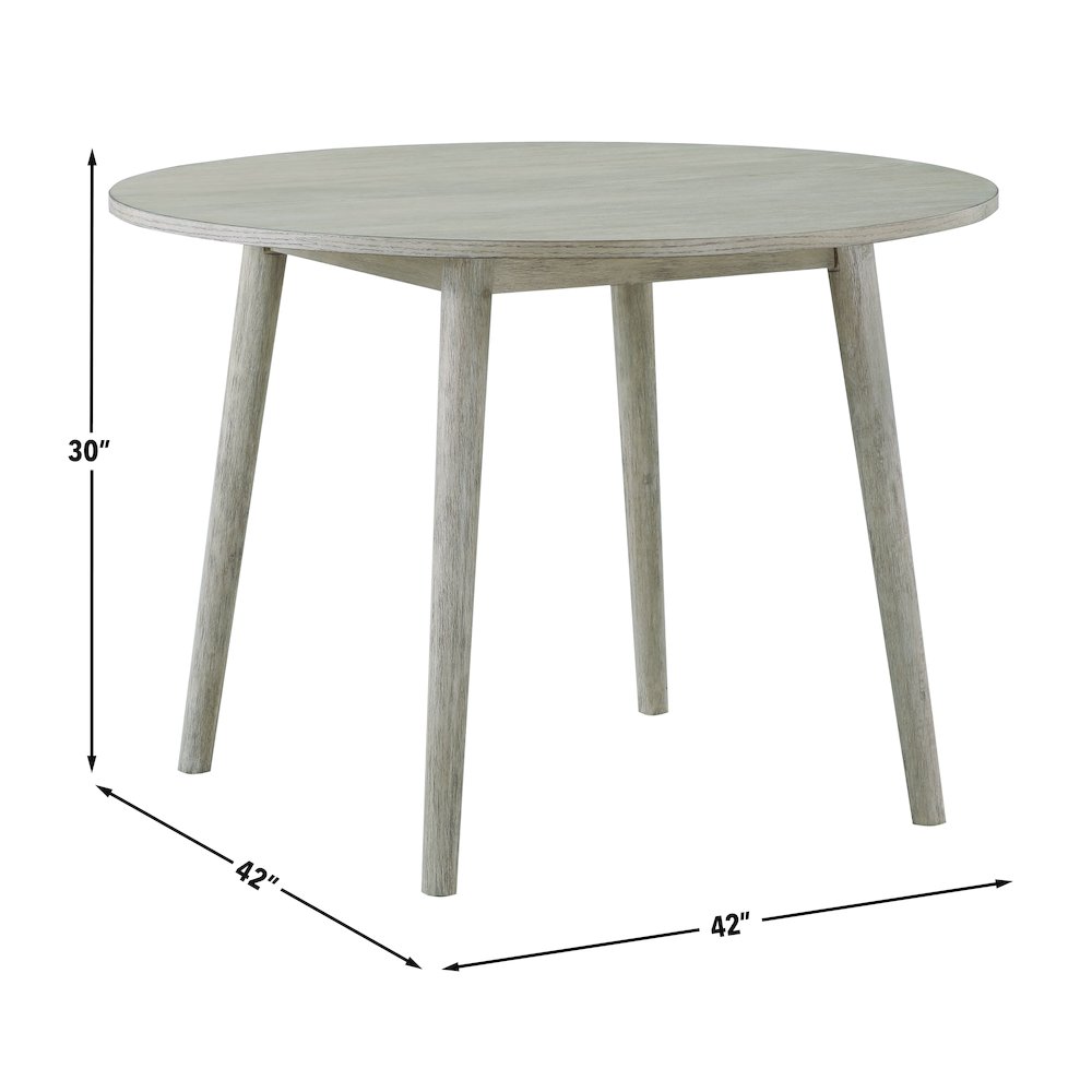 Willow 5-Piece 42" Round Dining Set, Tan. Picture 11