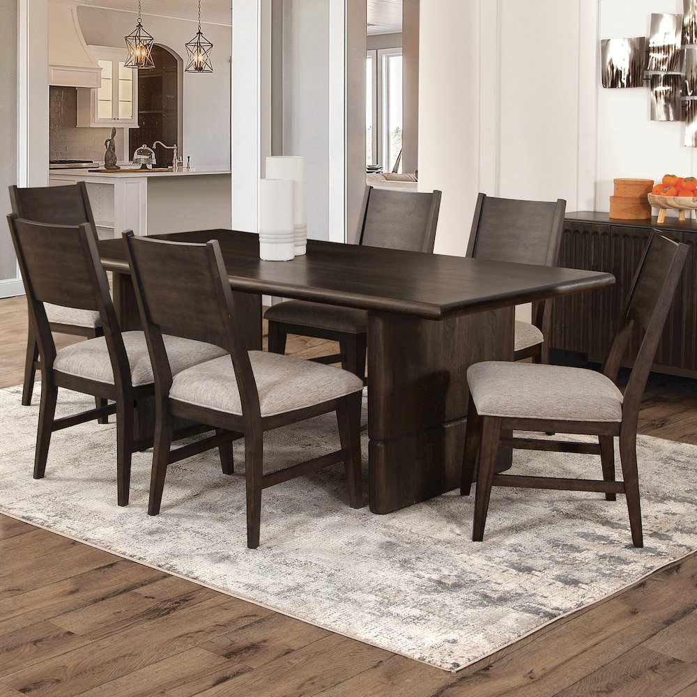 Norvell 7pcs Dining Set (T+6S). Picture 4