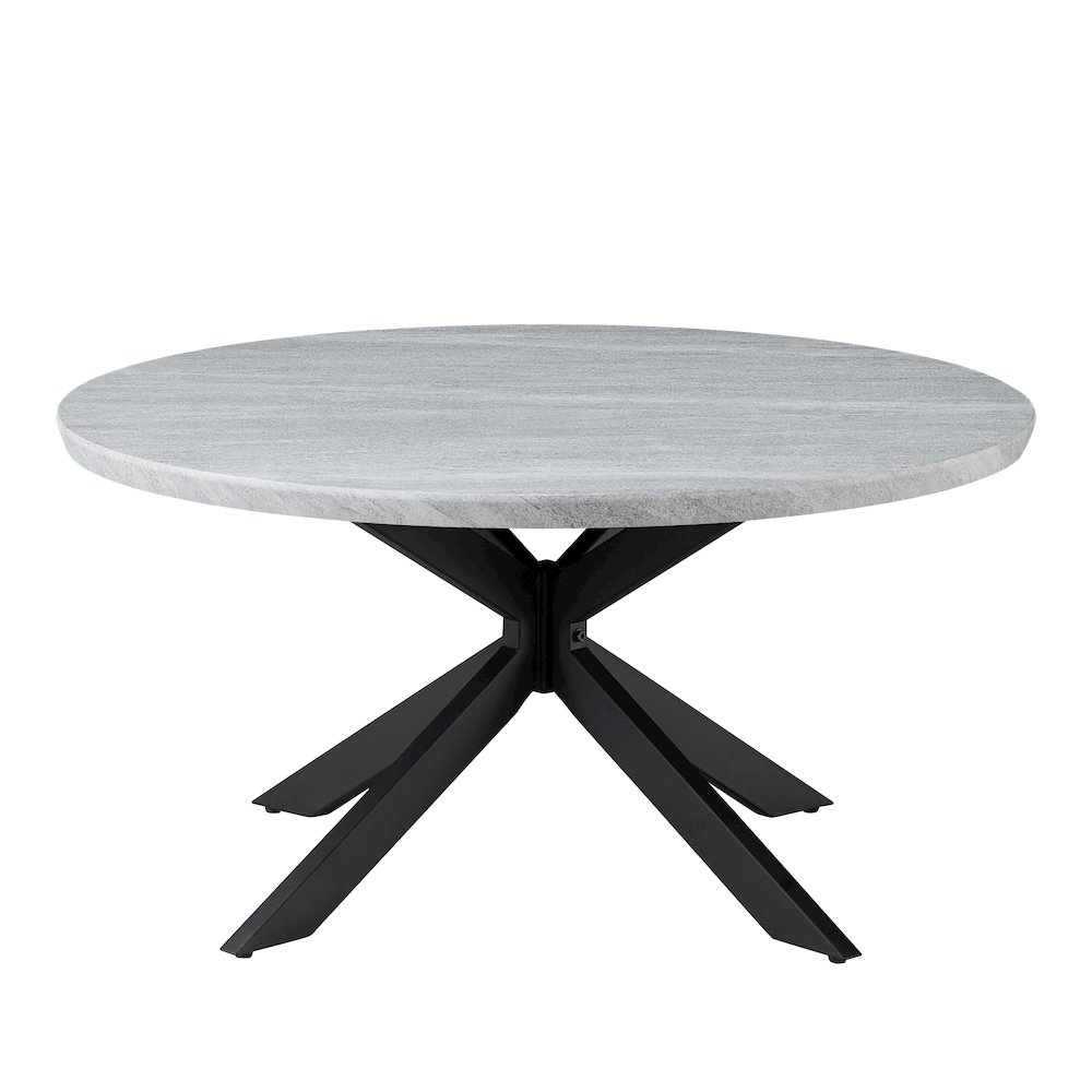 Keyla Faux-Marble Round Cocktail Table. Picture 1