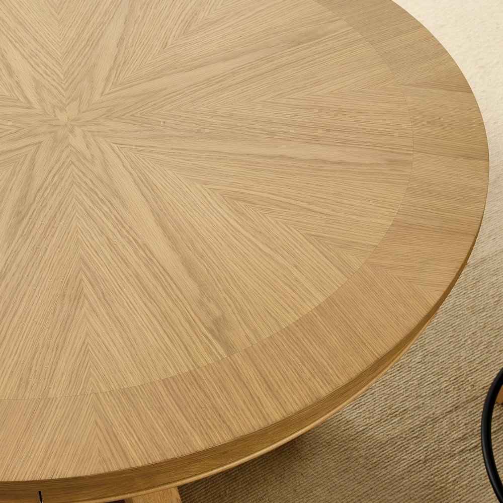Rylie Counter Table & 4 Swivel Counter Chairs, Natural Finish. Picture 8