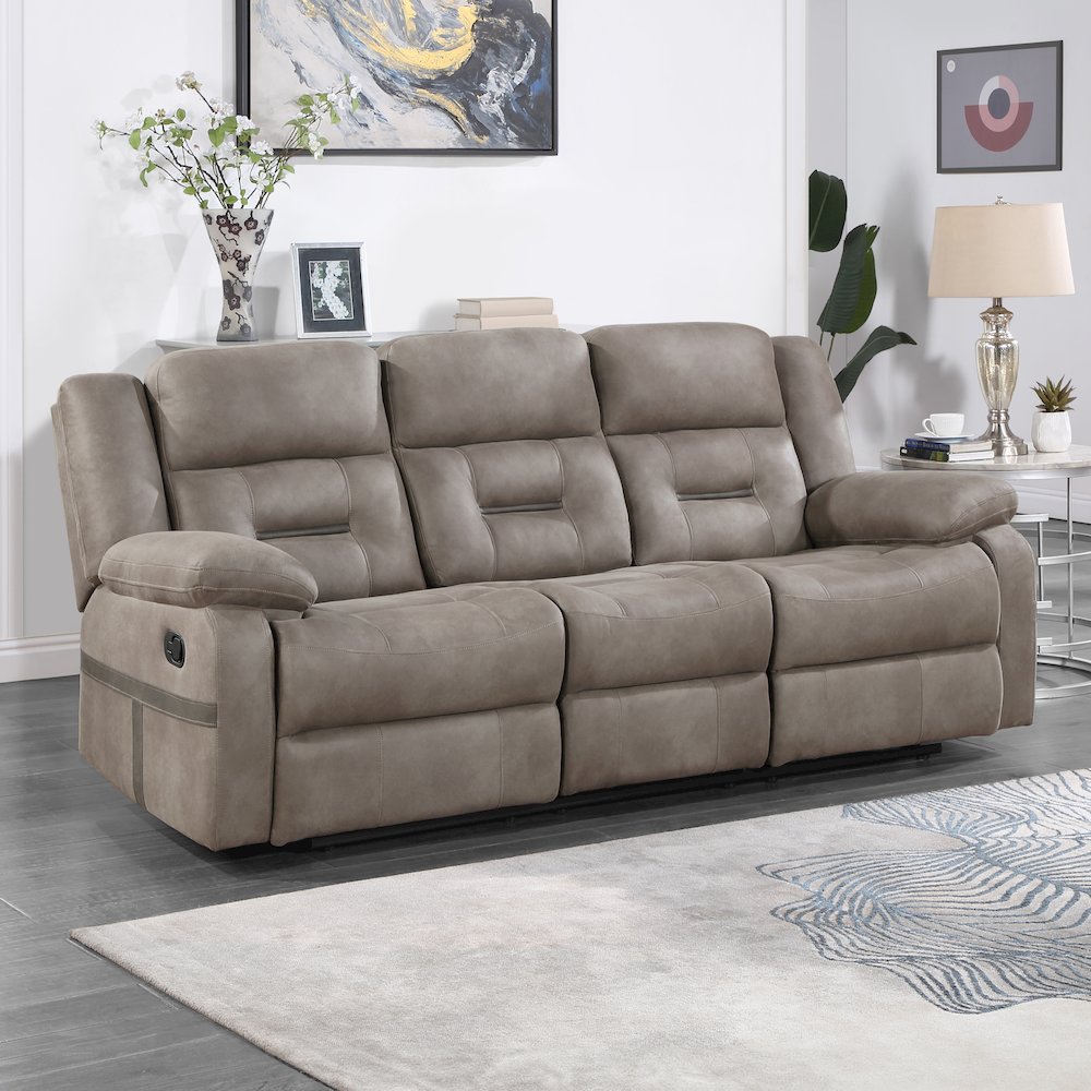 Abilene Tan Manual Sofa. Picture 6