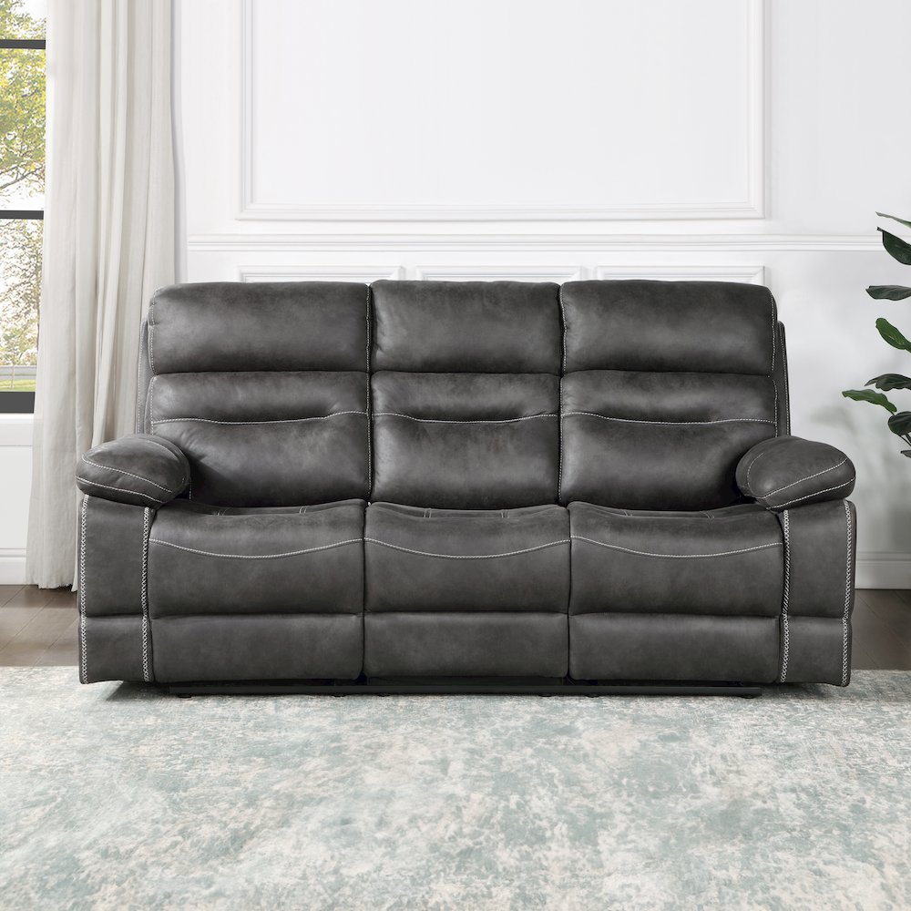 Rudger Gray Manual Sofa. Picture 5