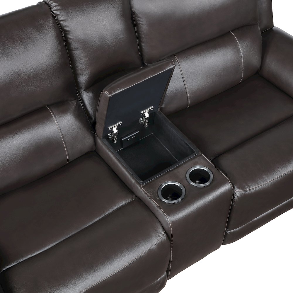 Alexandria Power Leather Reclining Conso. Picture 9