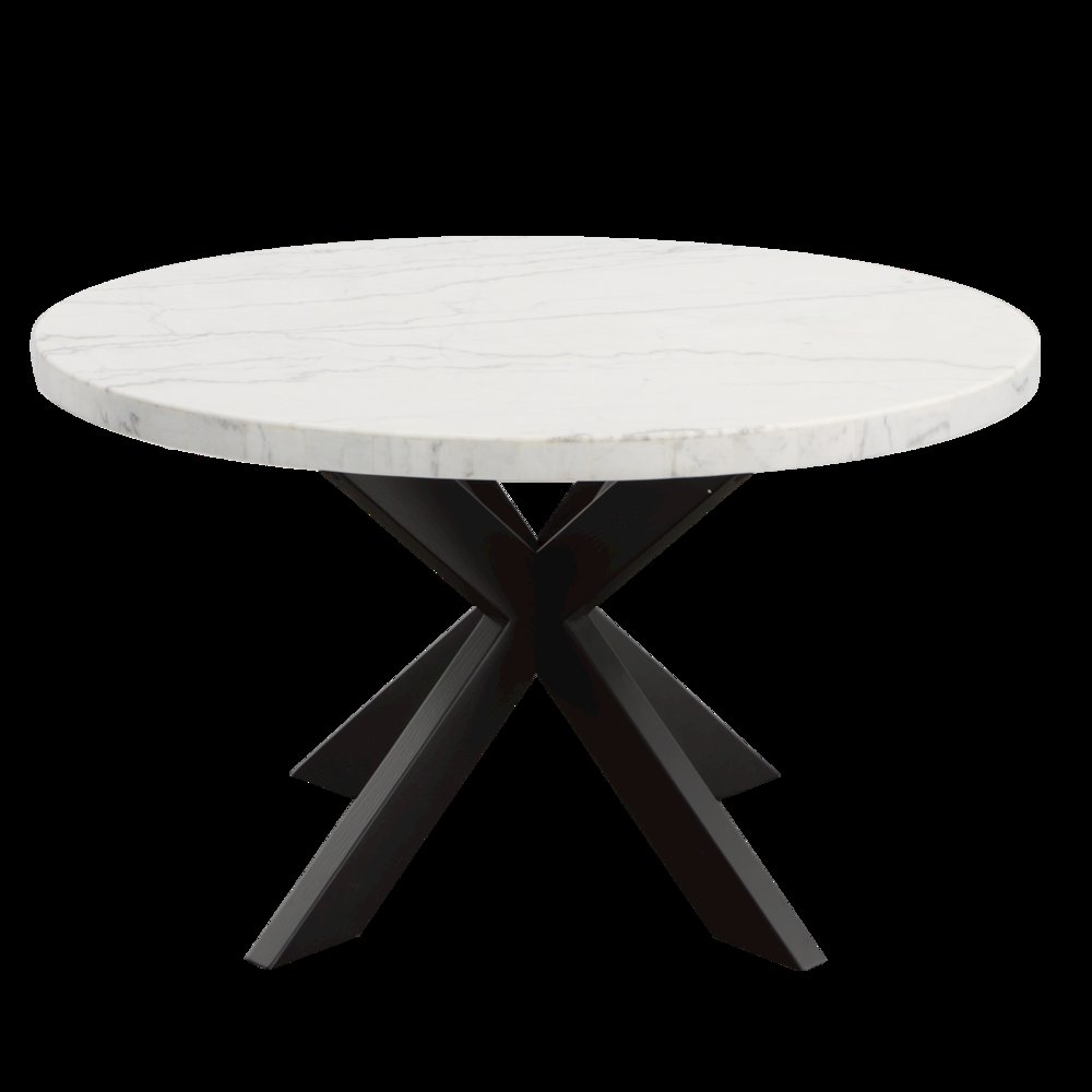 Xena Marble Top 52" Round Dining Table. Picture 4