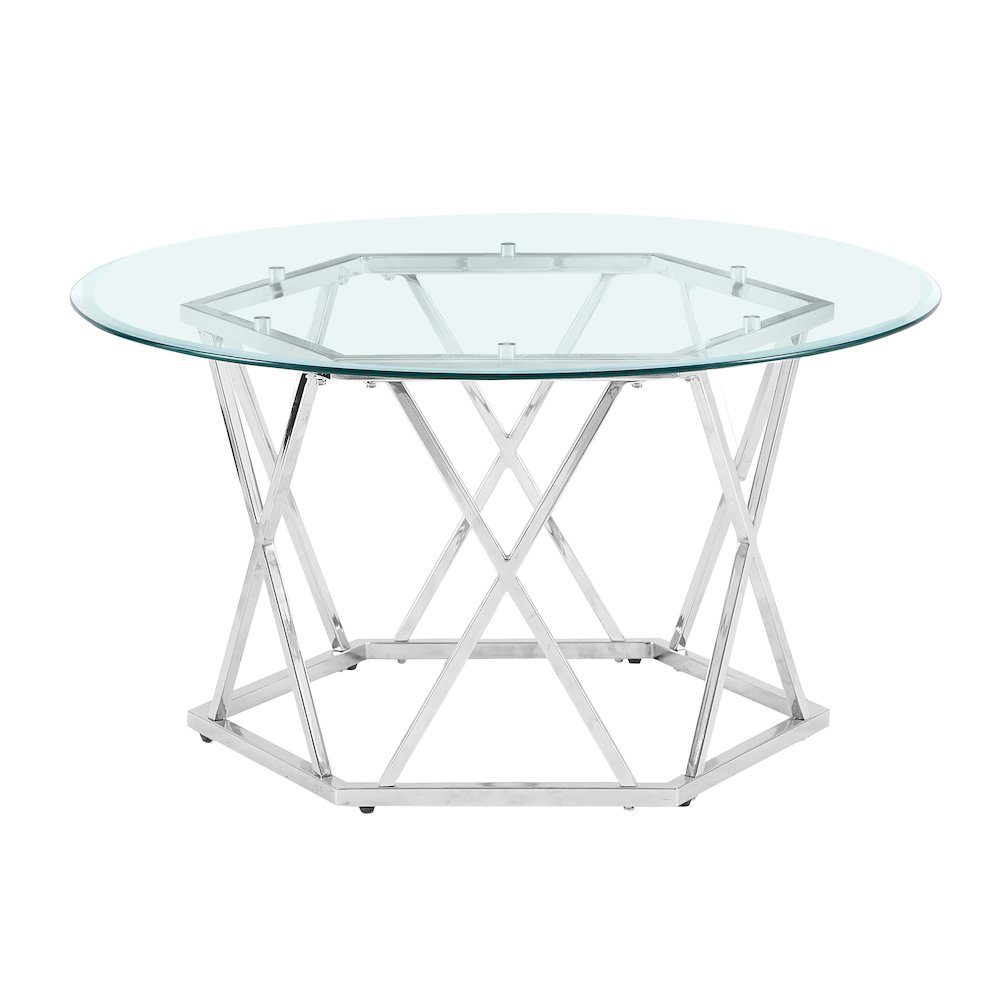 Escondido Glass Cocktail Table. Picture 1