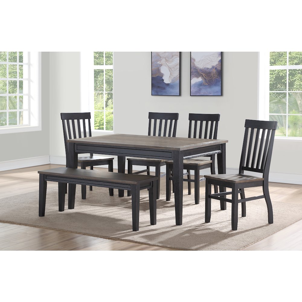 Raven Noir Dining Table and 4 Chairs. Picture 4