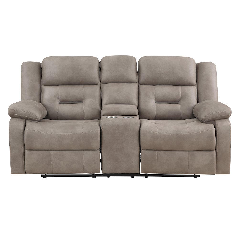 Abilene Tan Manual Console Loveseat. Picture 4
