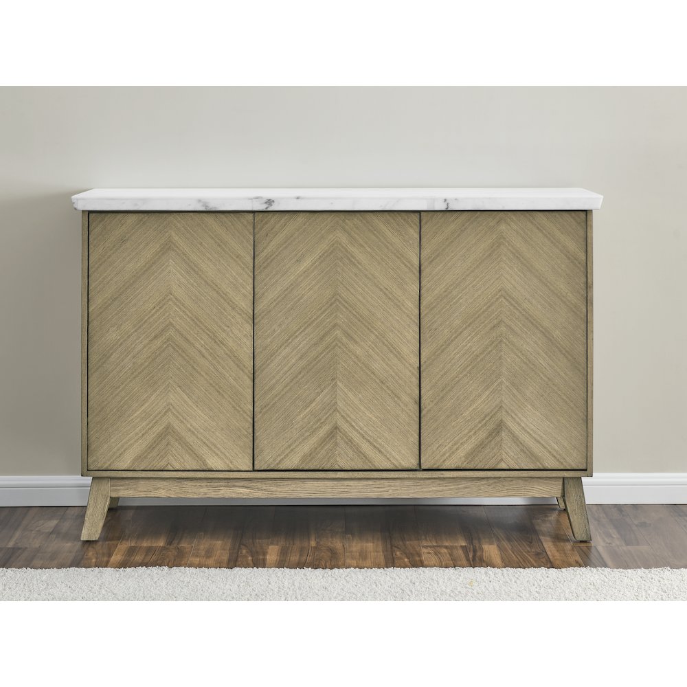 Vida White Marble Top Server. Picture 4