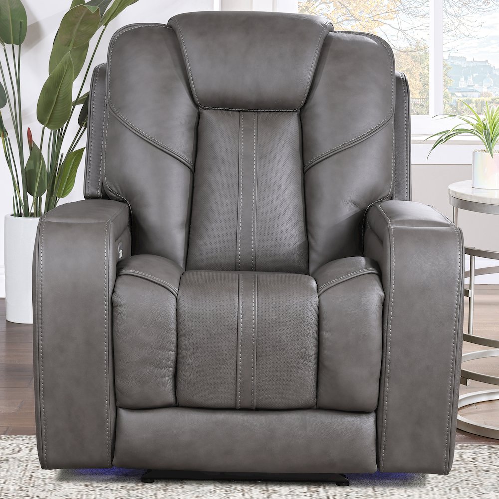Daniel Triple Pwr Leather Theat Recliner. Picture 5