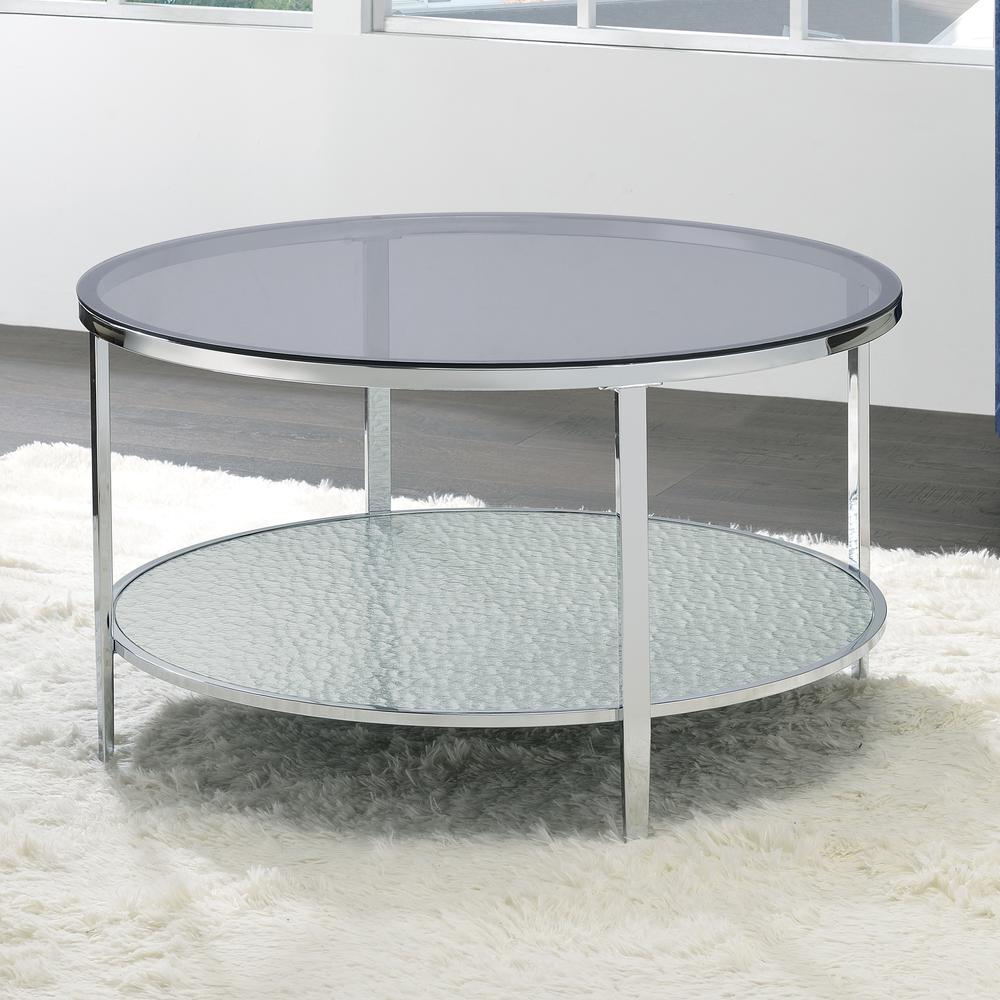 Frostine Round Coffee Table. Picture 1